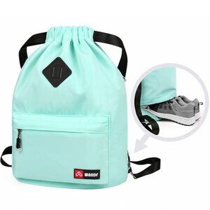 Sport Drawstring Backpack with Shoe Compartment